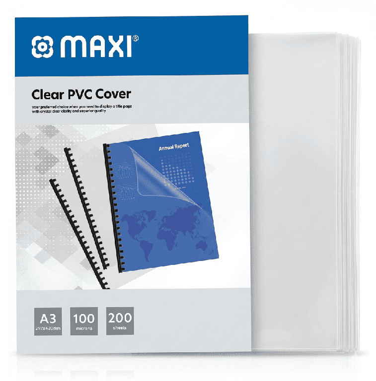 Maxi Binding Cover A3 Pvc Clear